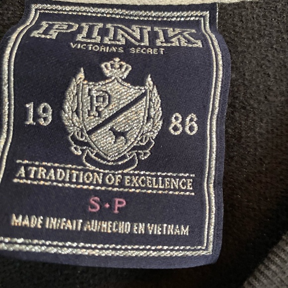 Last chance! PINK Victorias Secret Small petite black sweatshirt - Picture 5 of 5